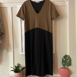 Zara Colorblock Knit Midi Dress size L